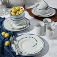 thumbnail image 1 of Tabletops Gallery Isla Round 16pc Dinnerware Set, Swirl and Dots Pattern, 1 of 8