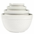 thumbnail image 1 of Tabletops Gallery  Style 4 Piece Classic White Stoneware Nesting Mixing Bowl Set for Baking and Cooking, 1 of 6
