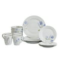Tabletops Gallery Wildflower Round 16pc Dinnerware Set, Floral Pattern