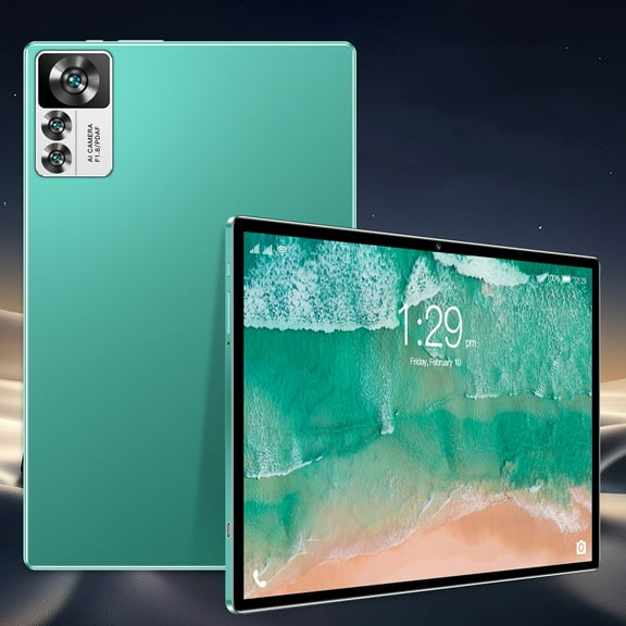 Tablets for Adults, Hwkond High-end Android 12 Tablet 10.1” Tablet, 4GB RAM + 64GB ROM, Resolution 1280x1080, 5+13MP, Processor:ARM + DSP, Bluetooth, WIFI, SIM, 8000 mAh,Green