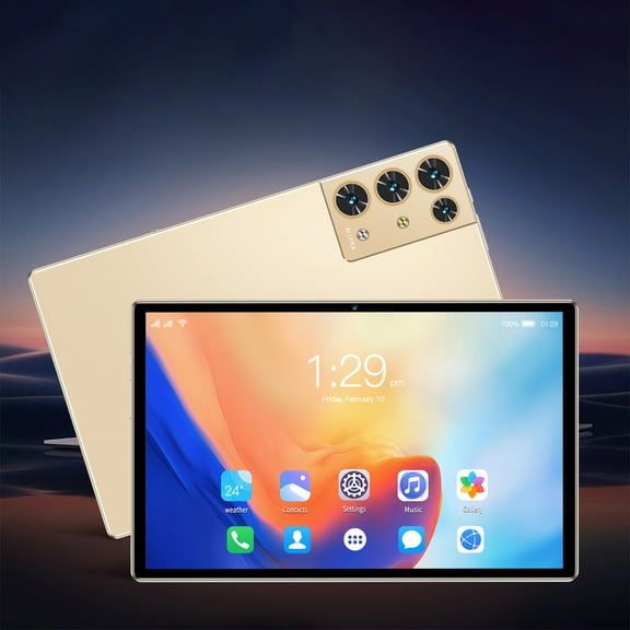 Tablets for Adults, Hwkond High-end Android 12 Tablet 10.1” Tablet, 4GB RAM + 64GB ROM, Resolution 1280x1080, 5+13MP, Processor:ARM + DSP, Bluetooth, WIFI, SIM, 8000 mAh,Gold