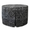 thumbnail image 1 of Tablevogue 60-Inch Black Bali Print Round Table Cover, 1 of 8