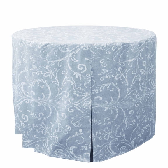 Tablevogue 60-Inch Misty Blue Bali Print Round Table Cover