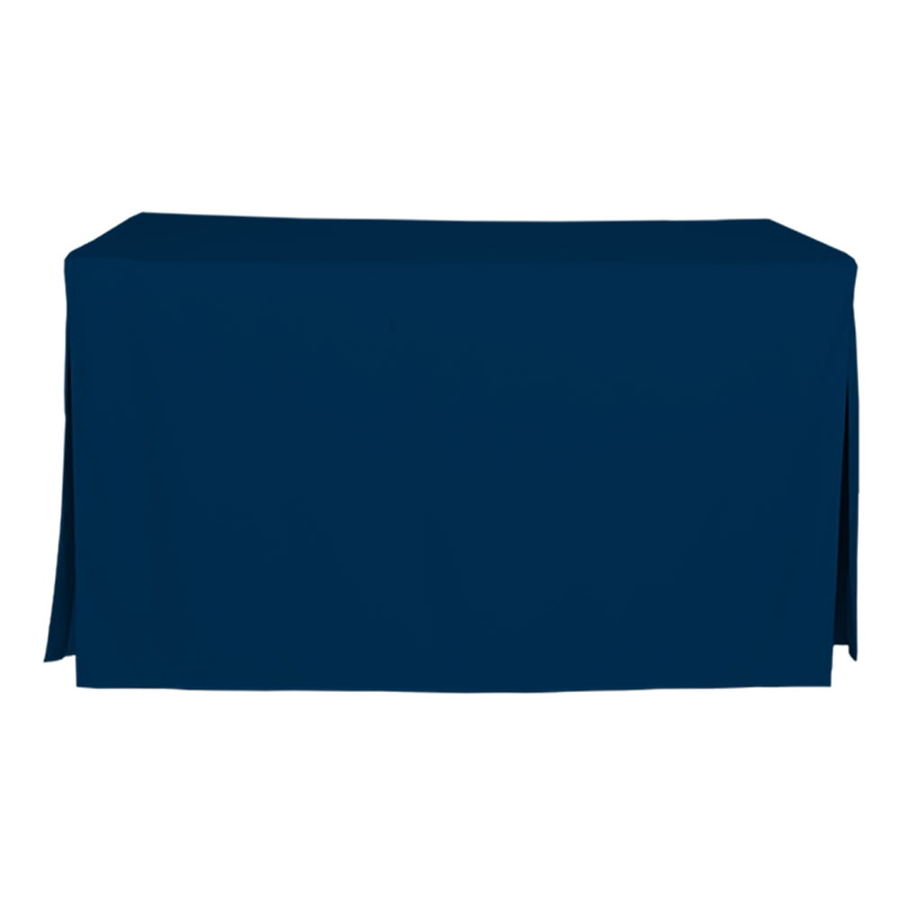 Sapphire Blue 5-Foot Fitted Microfiber Tablecloth Cover