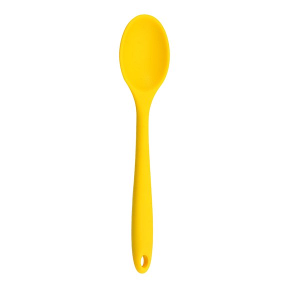 Tableware 1 1Pc Silicone Spoons for Heat Kitchen Cooking Utensils Mixing Stirring and Serving - High- Silicone Spoon for Nonstick Pots Safe Flexible Head Handle, 8.07*1.77 in, Yellow