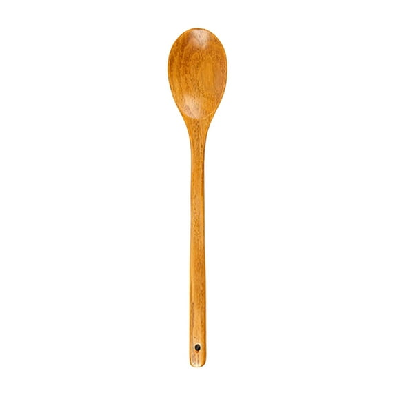 165 Inch Wood Spoon Long Handled Cooking Utensil for Stirring and Mixing in Kitchen Tableware