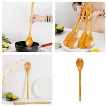 Tableware 165 Inch Wood Spoon Long Handled Wooden Spoon For Cooking And Stirring Kitchen Utensil for Everyday Use