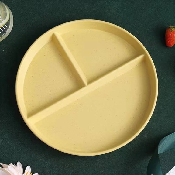 Tableware,2 Piece T Grid Plate 4 Grid Plate Color Household Dinner Plate Microwave Oven Available Reusable,Tableware Set