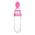thumbnail image 1 of Tableware Cereal Food Feeder Silicone Feeding Baby Bottle With Spoon for Rice and Solid Foods, 1 of 1