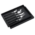 thumbnail image 1 of Tableware Cutlery Set Stainless Steel Dinner Knives Forks Spoons Eating Utensils High Hardness Flatware Set Black Handle, 1 of 8