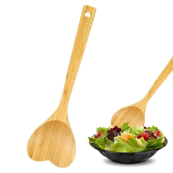 Tableware,Heart Shaped Wood Spoon Cooking Serving Stirring Mixing Kitchen Utensil Wood Meaningful Kitchen Idea Housewarming Mothers Day Wedding Engagement 3.5x12 Inches