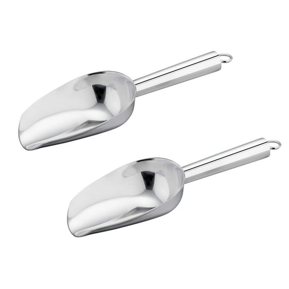 Tableware Ice Scoop Set Of 2 Small Stainless Steel For Candy Flour Sugar Metal Utility For Canisters Baking Kitchen Pantry Dishwasher Useful