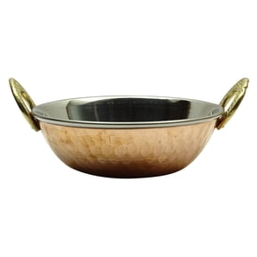 Tableware Serving Karahi Copper Steel Utensils Kitchenware India Dia 6" Inches