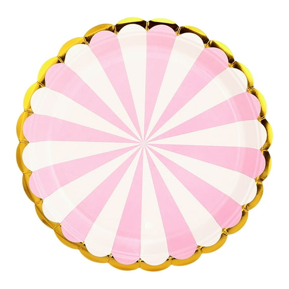 Tableware Set,1Packs 7/9 Inch Plastic Plates Gold Rim Premium Heavy Duty Dinner Plates And Disposable Dessert Elegant Heavy Duty Wedding Plates