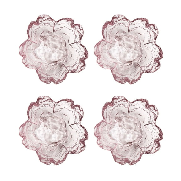 Tableware Set,4pcs Plates Soy Dish Shaped Glass Seasoning Dishes/ Plates Japanese Crystal Bowls Housewarming Gifts