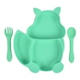 thumbnail image 1 of Tableware Set,Children Feeding Tableware Cartoon Squirrel Food Silicone Plate Children Plate, 1 of 1