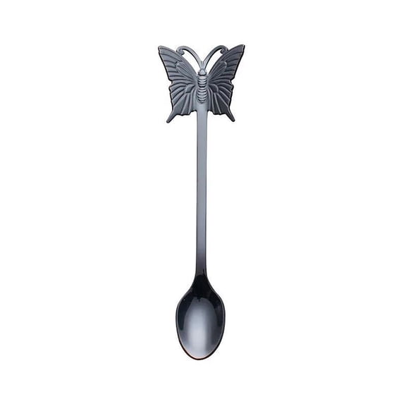 Tableware Set,Creative Stainless Steel Butterfly Spoon Dessert Cake Tea Set Coffee Spoon Kitch
