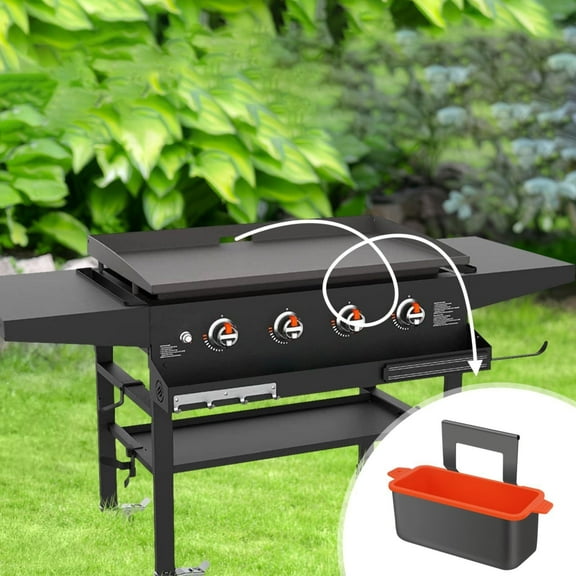 Tableware Set,Premium Grill Drip Pan Ea Sy To Clean Oil Tray For Grilling Pre Vents Mess Multi Functional Design With Side Grill Rack Reusable And E Co Friendly