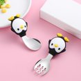 thumbnail image 1 of Tableware Set,Toddler Utensils Baby Spoon And Fork Set For Self Feeding Learning Bendable Handle Silverware For Kid Children, 1 of 4