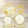 thumbnail image 1 of Tableware Set, Wedding Anniversary Decorations, Serves 20 Guests, White Gold, 1 of 4