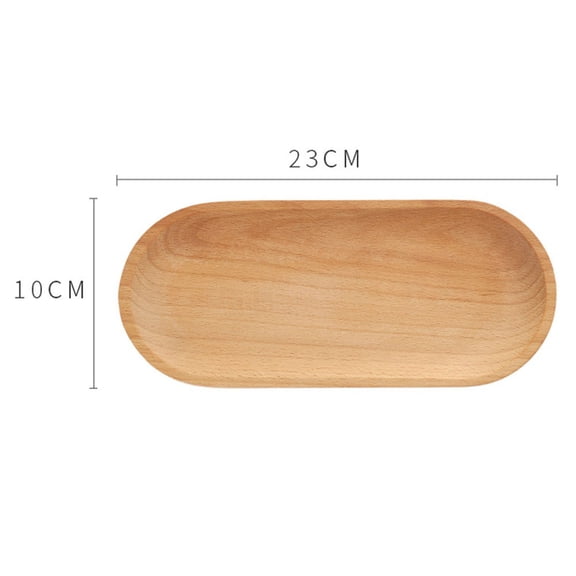 Tableware Solid Wood Round Dessert Plate Wooden Tray Snack Dried Fruit Plate Sushi Tea Tray Dessert Dinner Plate Tableware