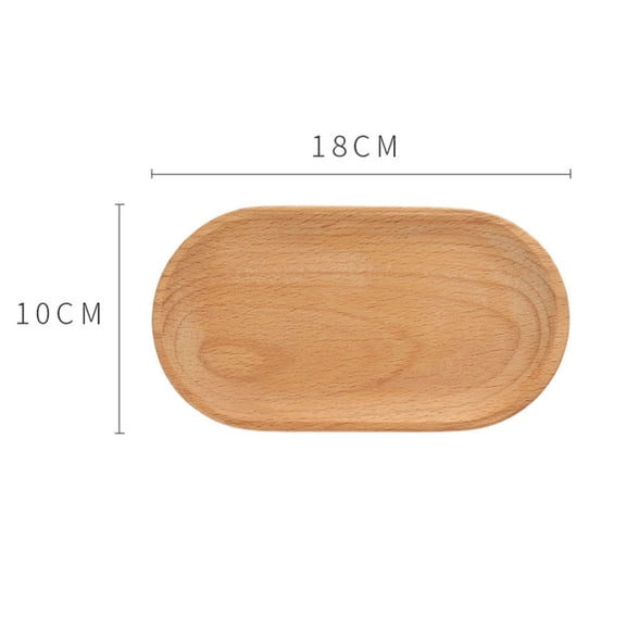 Tableware Solid Wood Round Dessert Plate Wooden Tray Snack Dried Fruit Plate Sushi Tea Tray Dessert Dinner Plate Tableware