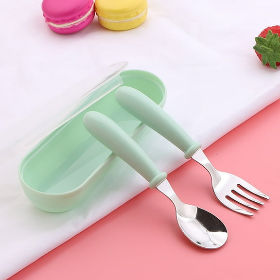 Tableware Stainless Steel Baby Tableware Set for Self-Feeding with Portable Storage - 2