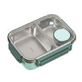thumbnail image 1 of Tableware Stainless Steel Bento Adult Lunch Portable Leakproof Stackable Large Capacity Dishwasher Container with Divided Compartments, 1 of 7