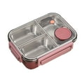 thumbnail image 1 of Tableware Stainless Steel Bento Adult Lunch Portable Leakproof Stackable Large Capacity Dishwasher Container with Divided Compartments, 1 of 6