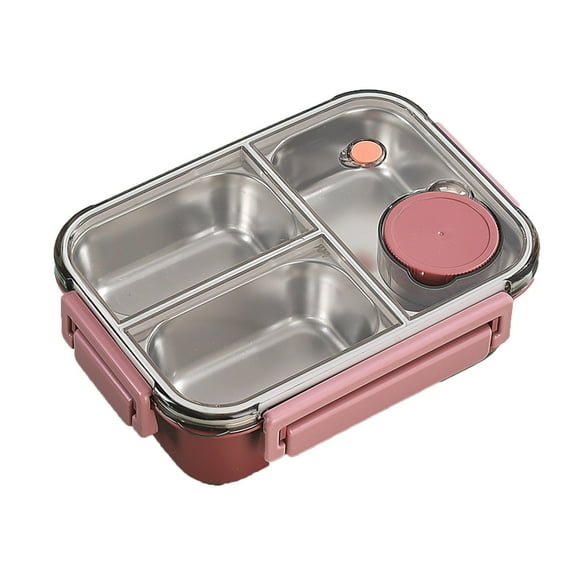 Tableware Stainless Steel Bento Adult Lunch Portable Leakproof Stackable Large Capacity Dishwasher Container with Divided Compartments