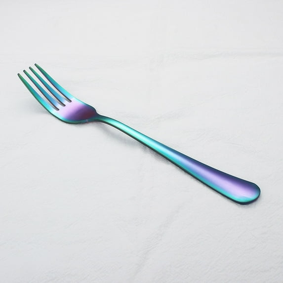 Tableware – Stainless Steel Colorful Forks Dazzling Dinnerware Accessory Elegant Flatware Set for Everyday Use Dishwasher Safe Kitchen