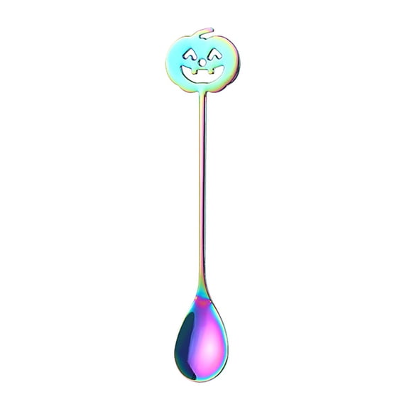 Tableware Stainless Steel Dessert Spoon Coffee Stirring Utensil Party Halloween Ware Multicolour - 15X3.3X1.9Cm