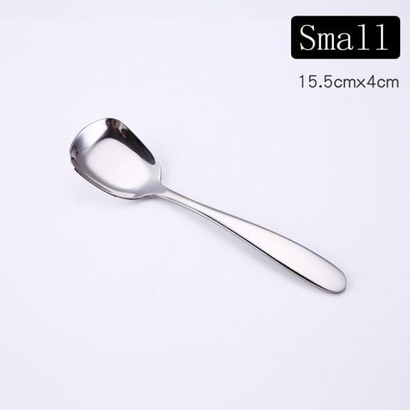 Tableware,Stainless Steel Soup Spoons Table Spoons Dinner Spoons Rice Spoons Special Squar