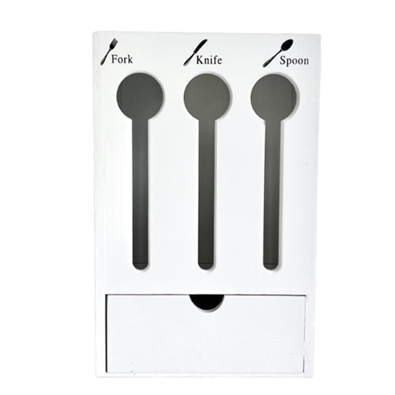 Tableware Storage Organizer Wooden Utensil Dispenser Fork Spoon Organizer Space Saving for Kitchen Restaurant Buffet
