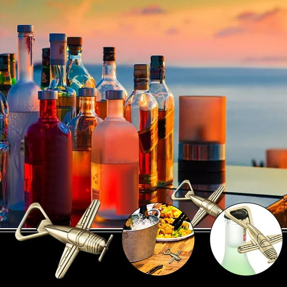 Tableware,Travel Themed Classic Brass Color Vintage Airplane One Size Yellow