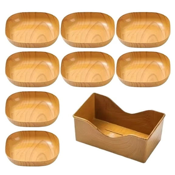 Tableware Wooden Plate Mini Fruit Cake Snack Plates Bread Cake Container