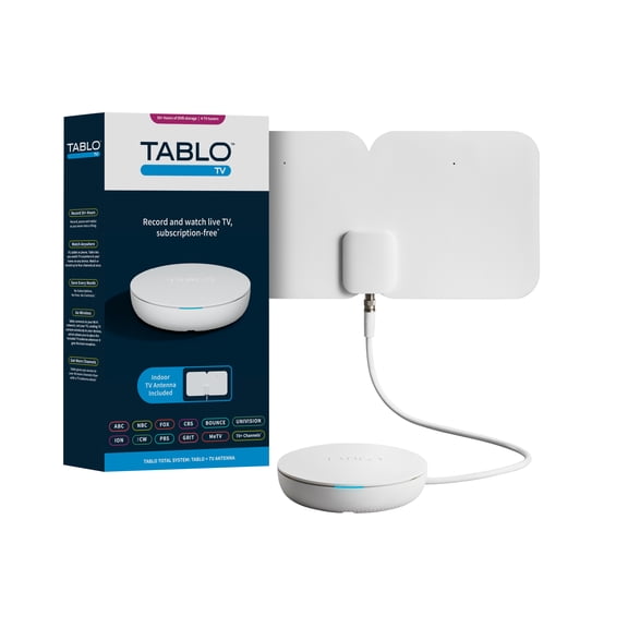 New Tablo 4th Gen 4-Tuner 128GB Over-The-Air DVR with 35-Mile TV Antenna, No Subscriptions