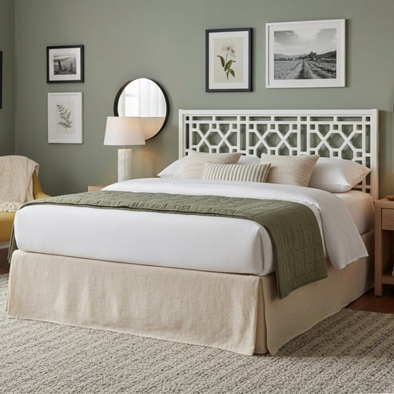 Tabor Chippendale White Headboard - King