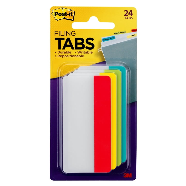 Solid Color Tabs, 1/3-Cut, Assorted Colors, 3 Solid Color Tabs, 1/3-Cut, Assorted Colors, 3