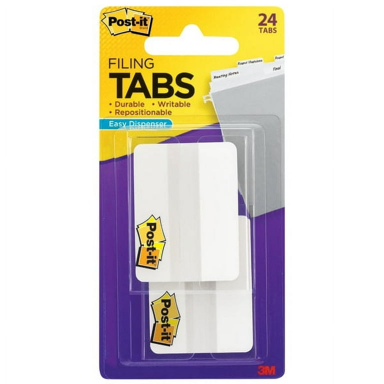 Solid Color Tabs, 1/5-Cut, White, 2 Solid Color Tabs, 1/5-Cut, White, 2