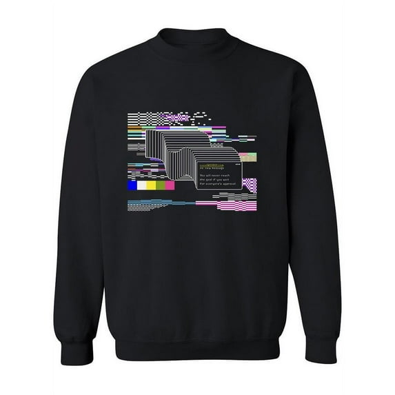 Tabs Glitched Sweatshirt Women -Image by Shutterstock, Female Large