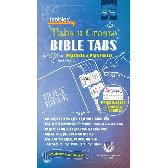Tabs-U-Create: Bible Tabs - Tabs-U-Create: Tabs-U-Create Bible Tabs (Other)