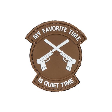 Tac 9 Industries My Favorite Time Is Quiet Time PVC Patch ( Tan )