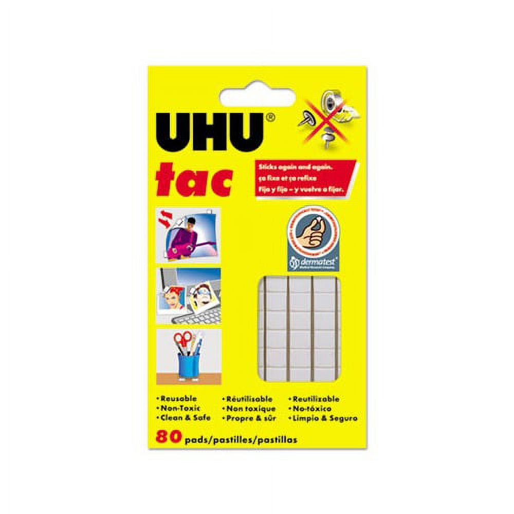 Tac Adhesive Putty Removable/Reusable, Nontoxic, 2.12 oz, 80 pieces