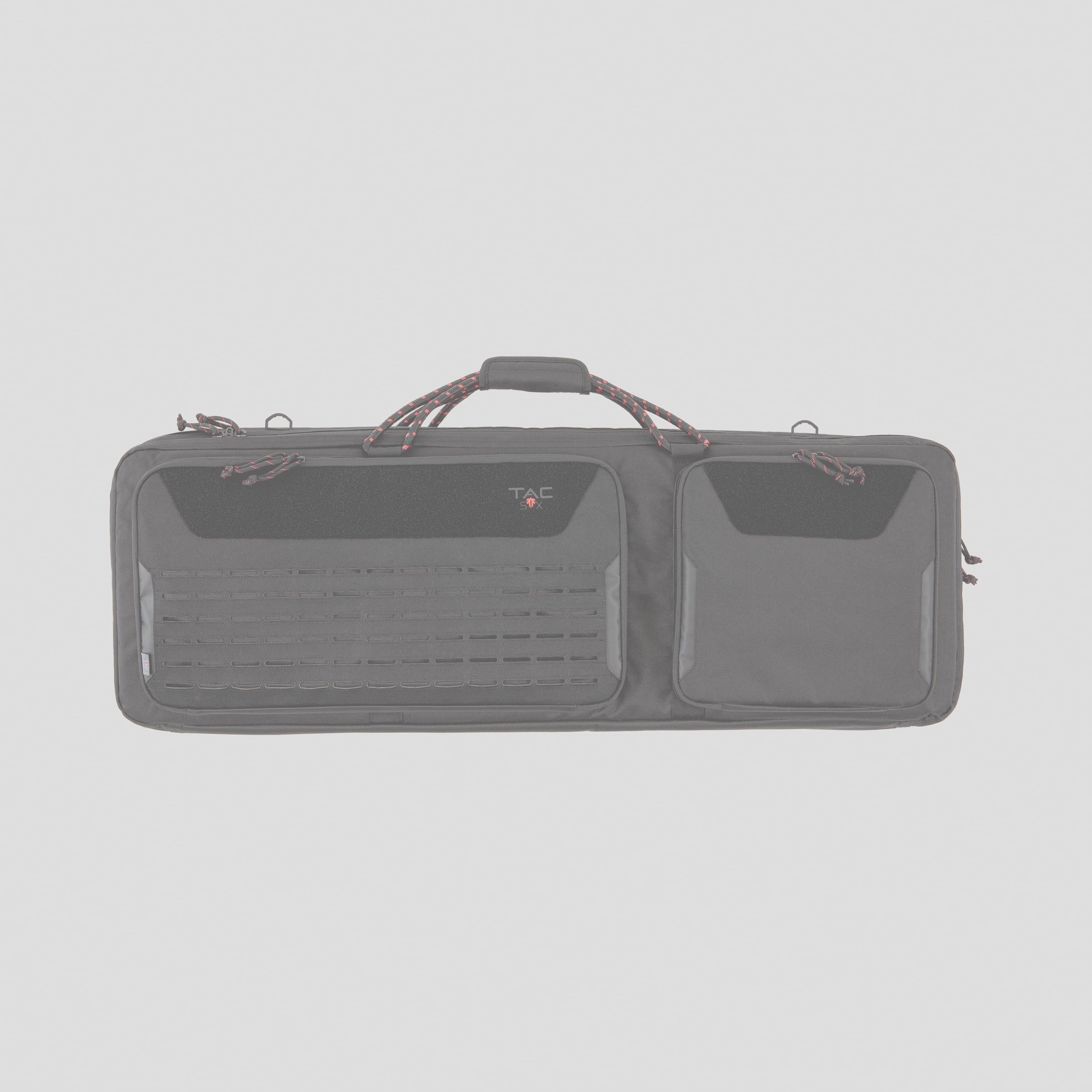Tac-Six™ 38" Lockable 2-Firearm Unit Case, Laser Cut Molle Front, Black