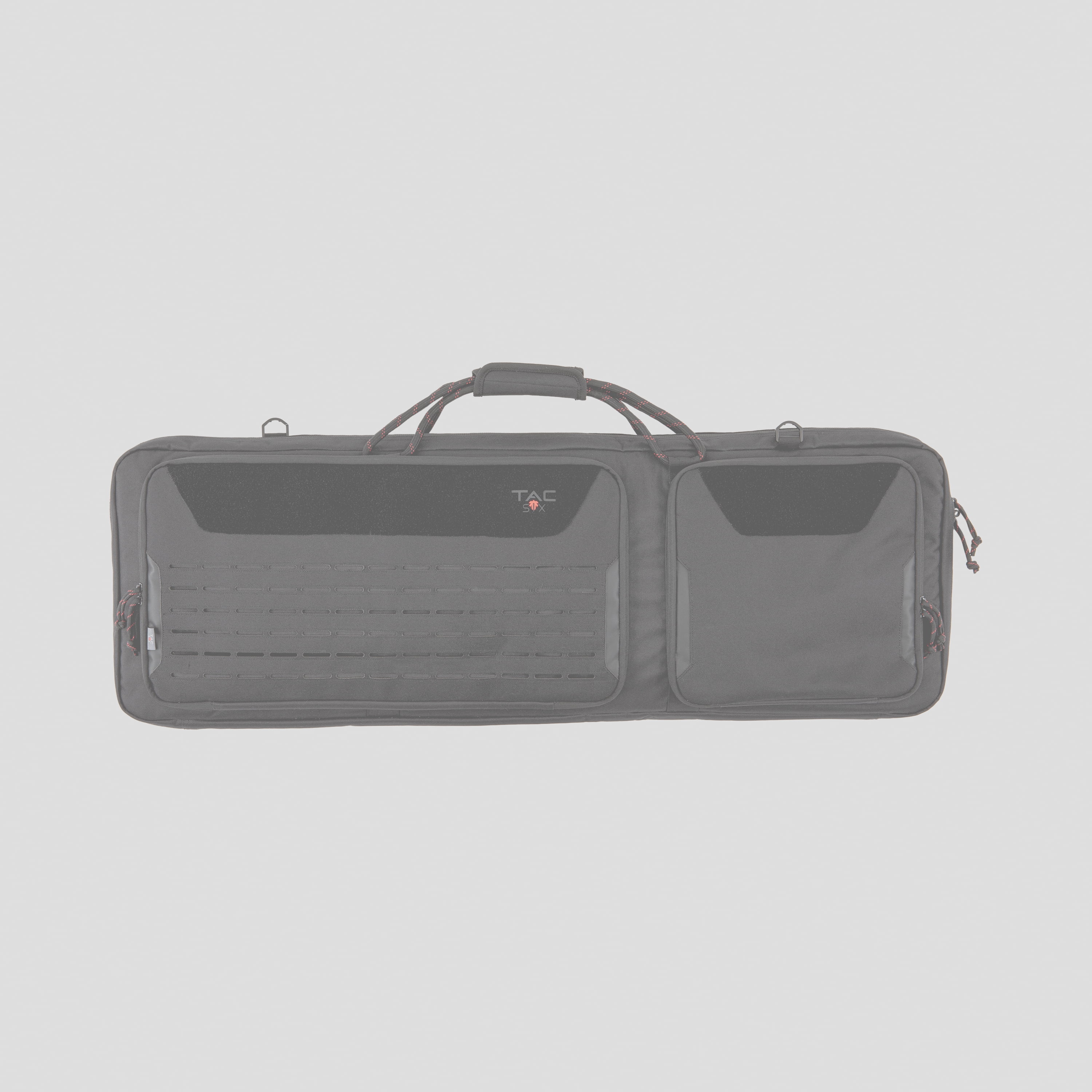 Tac-Six™ 38" Lockable Rifle Soft Case Gun Case, Laser Cut Molle Front, Black, Holds 1, Polyester