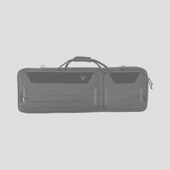 Tac-Six™ 38" Lockable Rifle Soft Case Gun Case, Laser Cut Molle Front, Black, Holds 1, Polyester