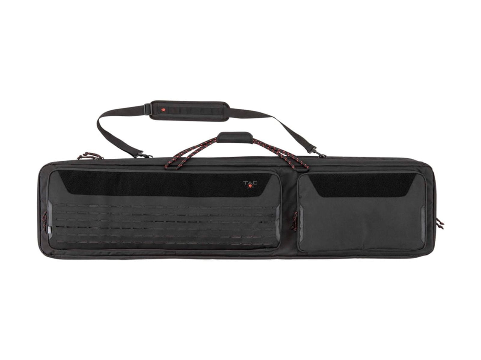 Tac-Six™ 55" Lockable 2-Firearm Unit Case, Laser Cut Molle Front, Black
