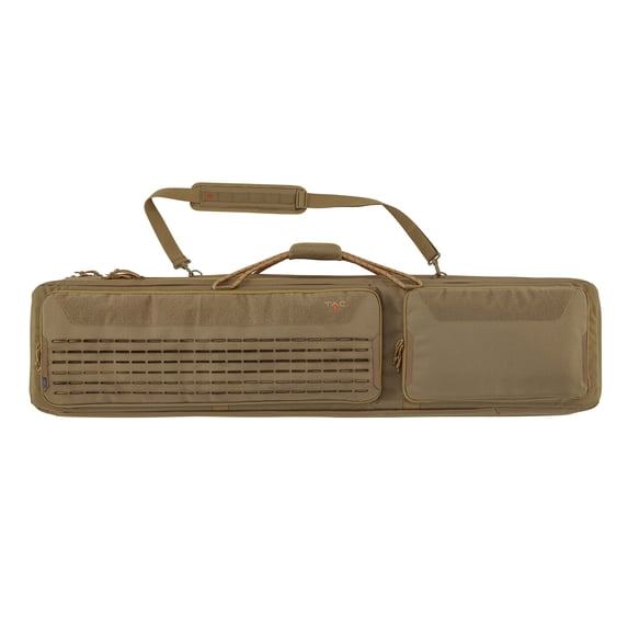 Tac-Six™ 55" Lockable 2-Firearm Unit Case, Laser Cut Molle Front, Coyote