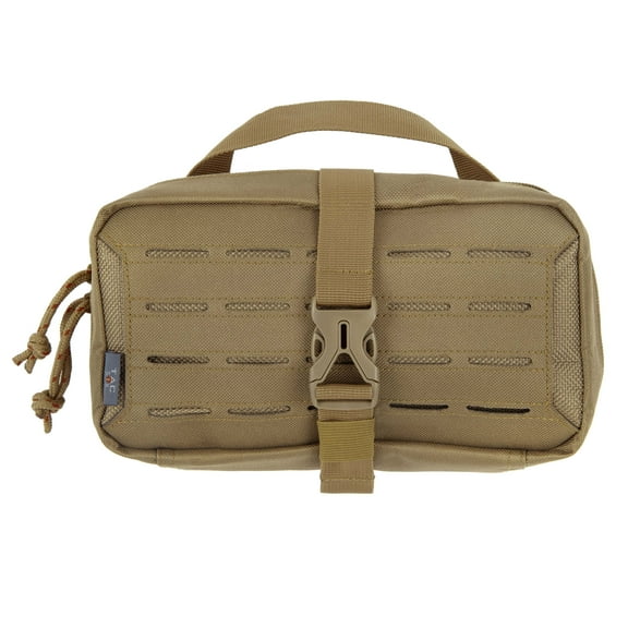 Tac-Six Detachment Accessory Pouch, Removable Back Panel, 9"L x 5"W, Coyote